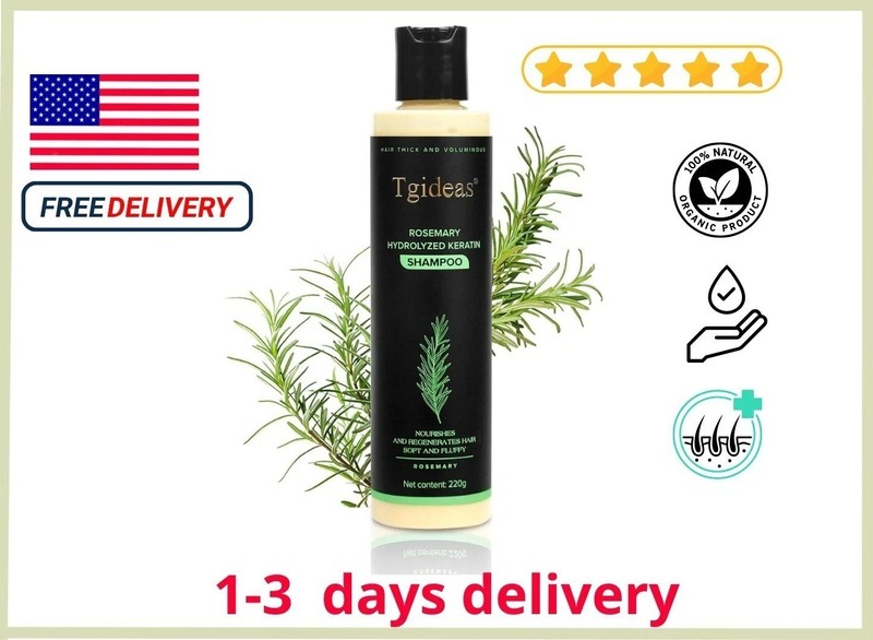 Tgideas Organic Rosemary Hair Growth Shampoo for Women and Men-Natural Thicke