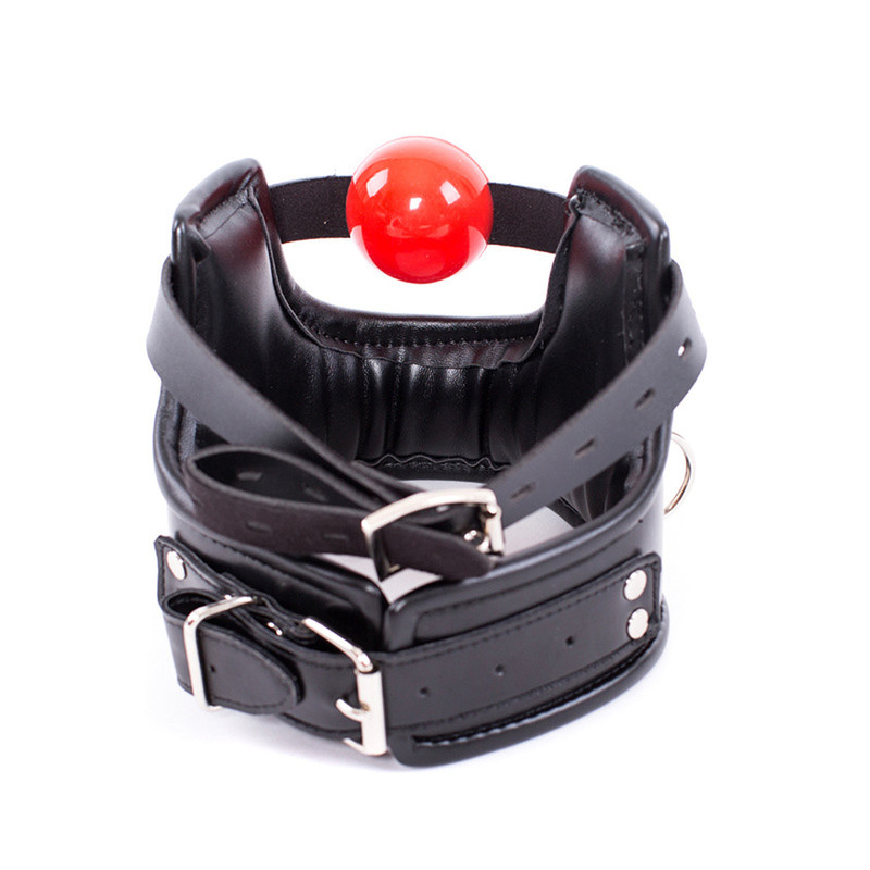 PU Leather Neck Collar Posture Neck Corset Choker Leash Ring Slave Bondage BDSM gallery
