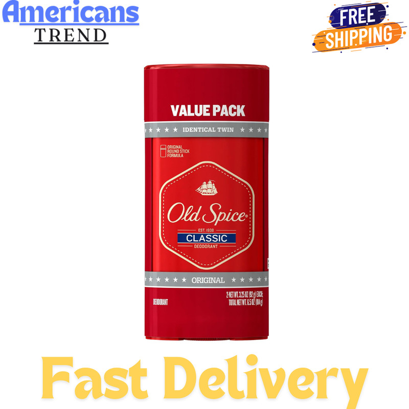 Old Spice Classic Original Scent Deodorant for Men, 3.25 Oz (Pack of 2) …