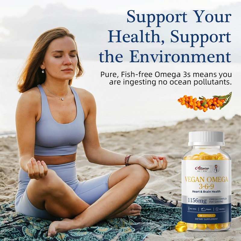 Vegan Omega 3-6-9 2-Pack – 240 Softgels, Plant-Based, Highest Potency, Odorless gallery