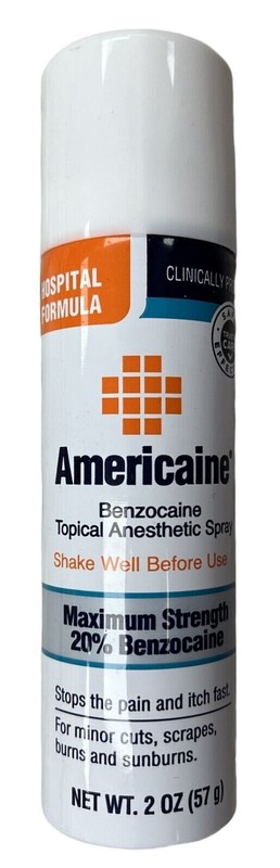 AMERICAINE Spray Benzocaine Topical Anesthetic Spray 2oz NEW LOOK!