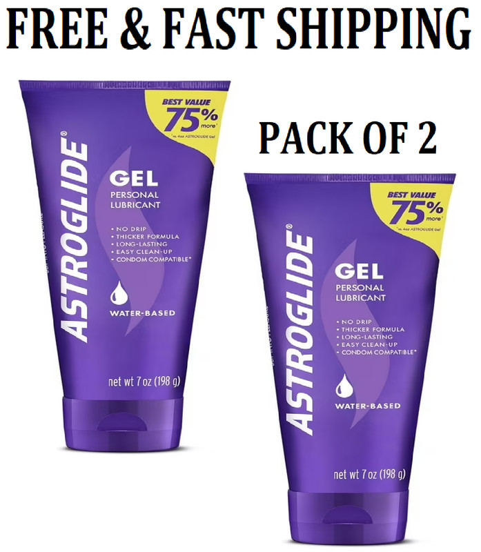 Astroglide Water Based Personal Lubricant Gel 7oz Long Lasting Toy Safe