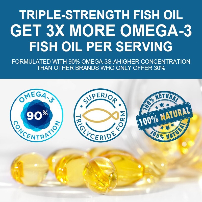 3600mg Omega 3 Fish Oil 1200 Tablets 3 x Strength EPA & DHA Supplement Caps gallery