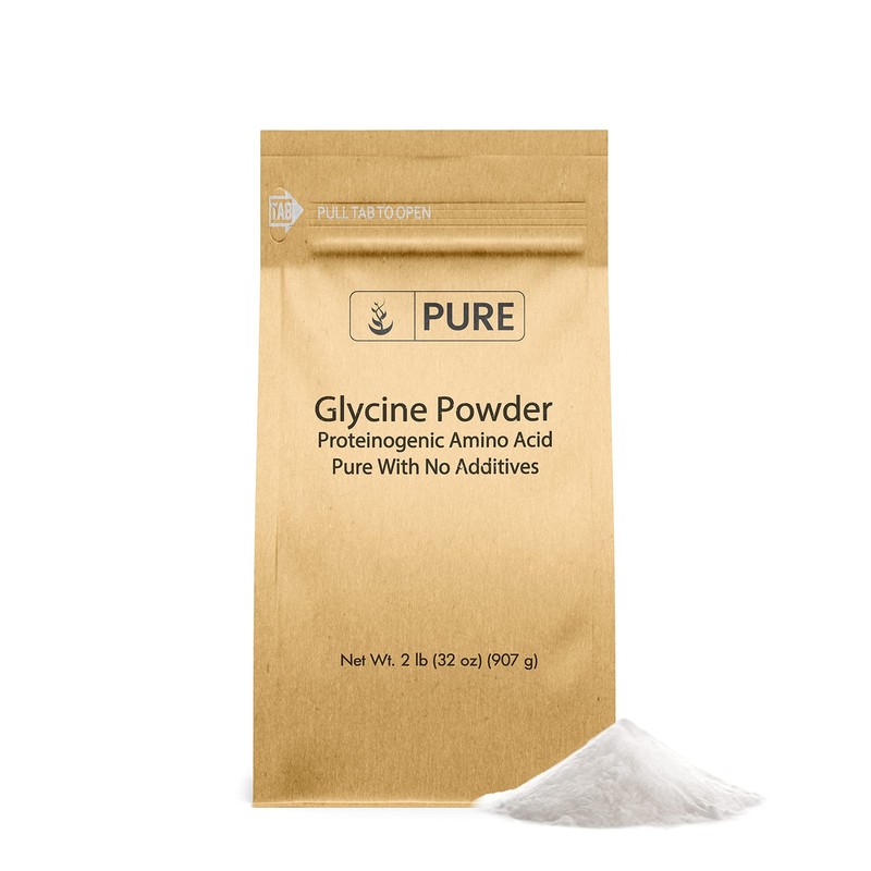 Pure Original Ingredients Glycine Powder (2lb) 2 Pound (Pack of 1), Red