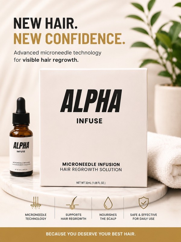 Alpha – Infuse – Microneedle – Hair Regrowth Solution – 32oz