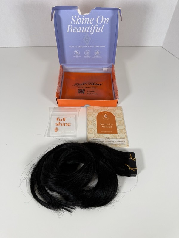 Full Shine Tape In 100% Human Hair Remy Extensions 28” 20 Pcs Black TP-1-28-50G3