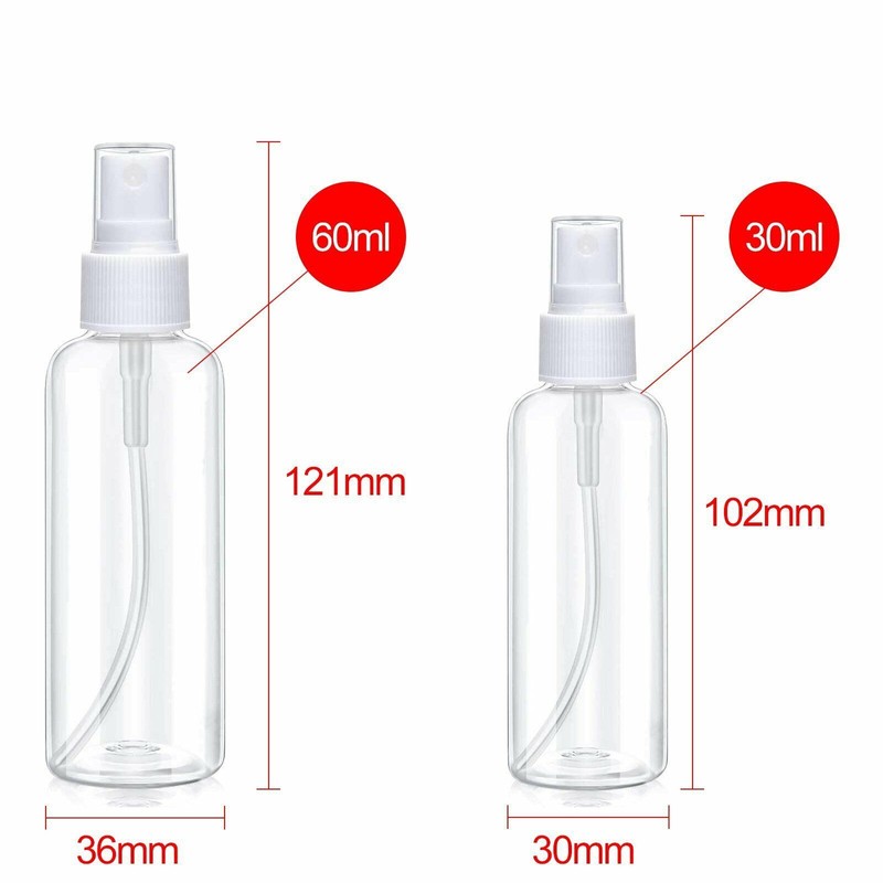 Portable Travel Spray Bottle Plastic Transparent Perfume Empty Atomizer-30/60ML gallery