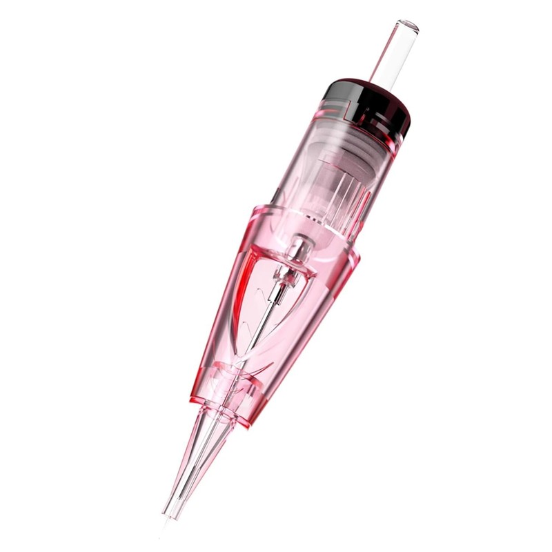 Wjx Pro Tattoo Cartridges Super Long Tips Nano Size, 20 Pcs Needles 1RL 0.5MM