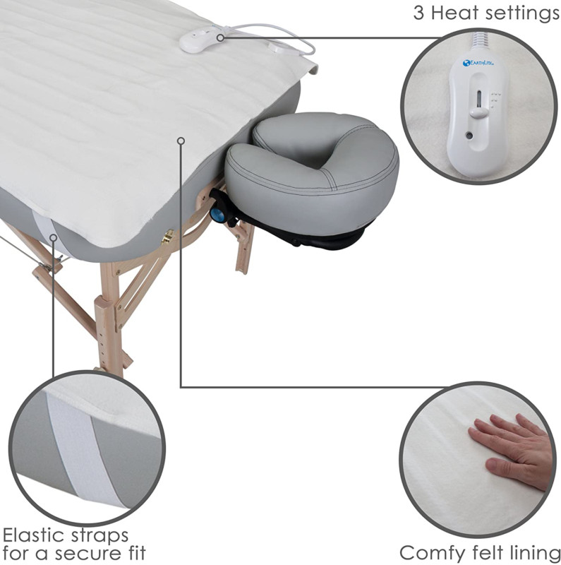 Earthlite Body Workers Choice Massage Table Warmer 71 x 29.5 Inch White gallery
