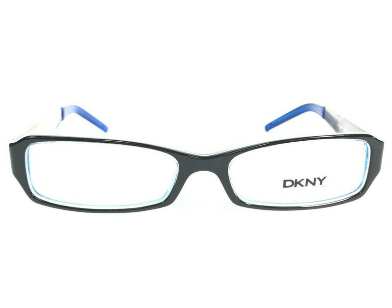 DKNY Eyeglasses Frames DY4531 3190 Black Blue Silver Rectangular 52-16-135