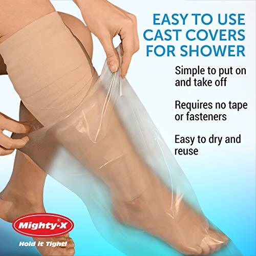 100% Waterproof Cast Cover Half Leg Reusable 2 pk Cast Protector for Shower gallery