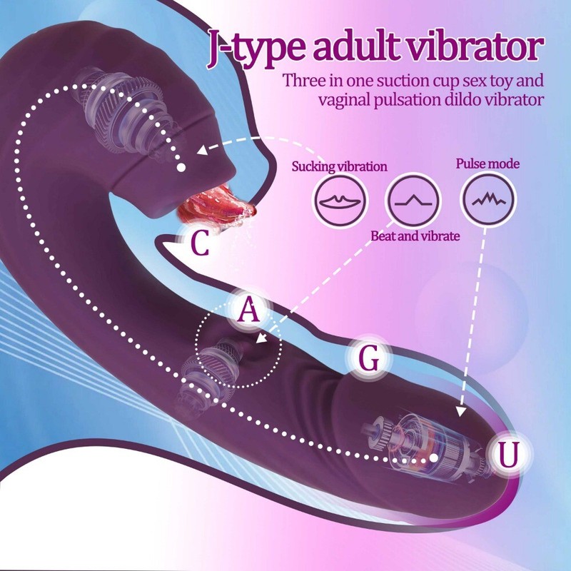 Clit Sucking Vibrator Dildo Nipple Sucker Lick G-Spot Adult Sex Toys Stimulator gallery