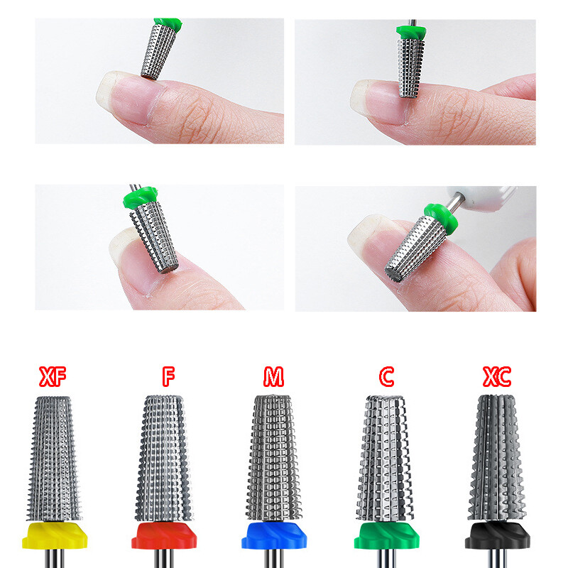 5 in 1 Nail Drill Bits 3/32″ Manicure Pedicure Tool Tungsten Steel Carbide Bit
