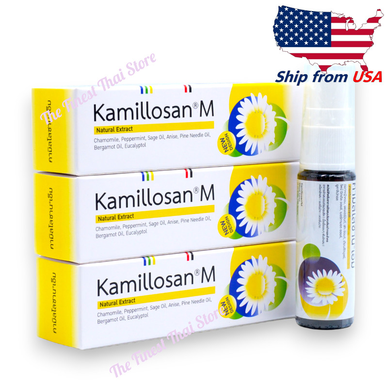 Kamillosan M Mouth Spray for Freshen Breath, Natural Mouth & Oral Care Pack of 3