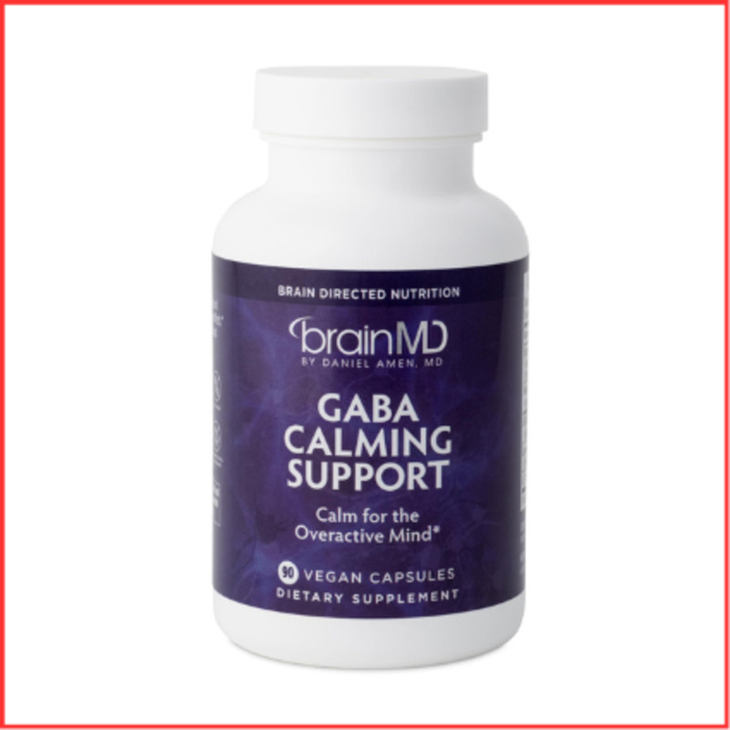 GABA CALMING SUPPORT Magnesium Vitamin B6 Lemon Balm 90ct DR AMEN BRAINMD