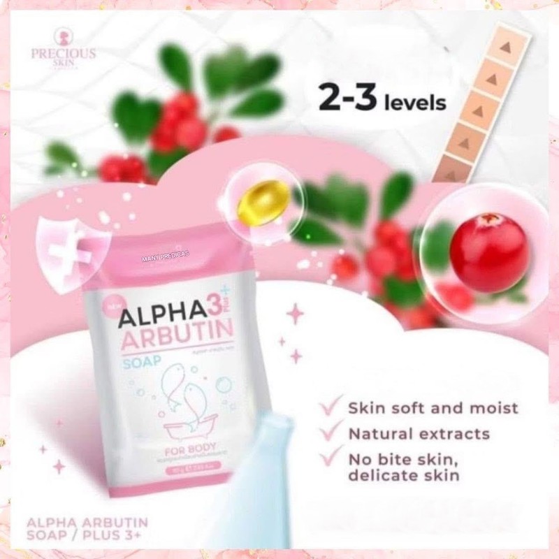 2 Bars PRECIOUS SKIN Thailand Alpha Arbutin Plus Soap 80g gallery