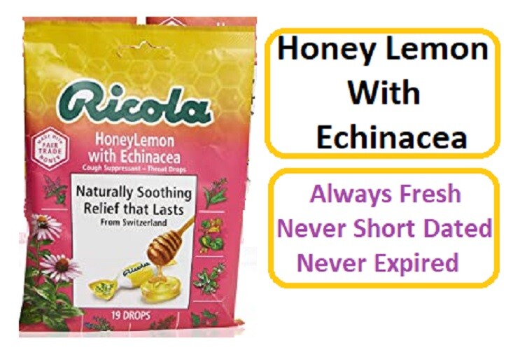 Ricola Honeylemon with Echinacea Cough Suppressant Throat Drop 19 Ct