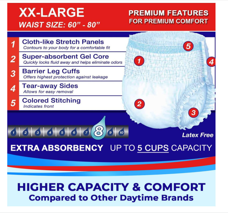 LivDry Adult Incontinence Underwear XXL 48 Count Extra Comfort Leak Protection gallery
