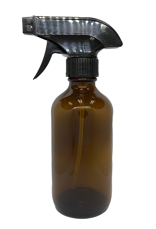 8oz Amber Glass Bottles with Black Trigger Sprayers - Pack of 2 gallery