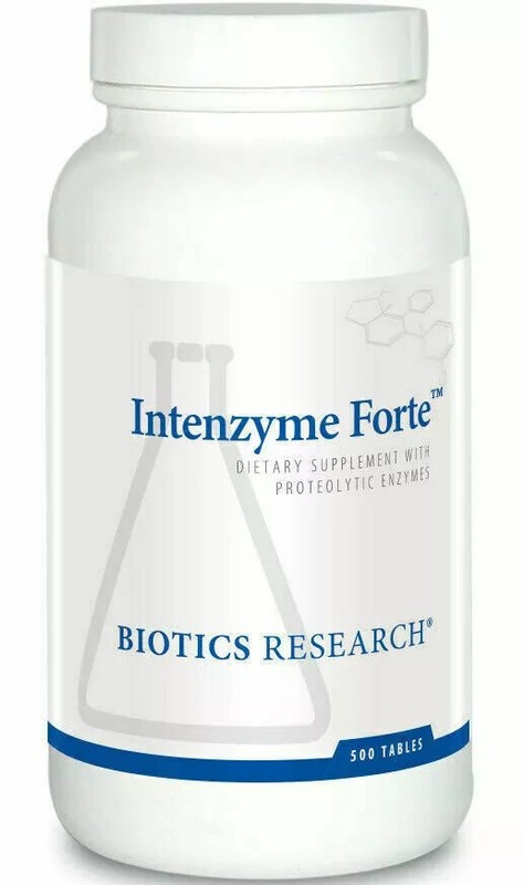 BIOTICS RESEARCH – Intenzyme Forte Large Bottle 500 Tablets – exp 11/2027