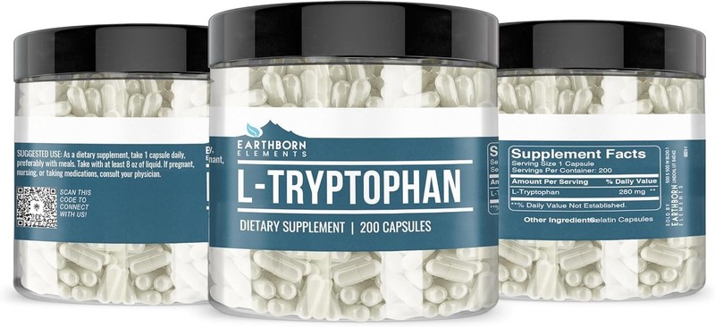 Pure & Undiluted L-Tryptophan 200 Capsules - Keto-Friendly Relaxation Support gallery