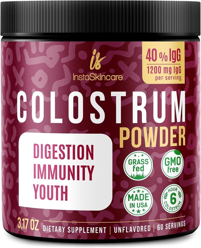 Bovine Colostrum Powder – 40% IgG Highly Concentrated Pure Bovine 3.17 OZ USA