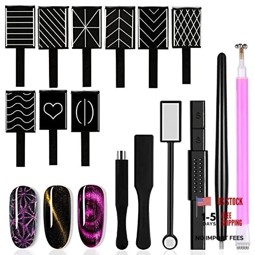 15Pcs Nail Magnet Set Cat Eye Gel Nail Polish Luxury Cat Eye Nail Tools/15pcs