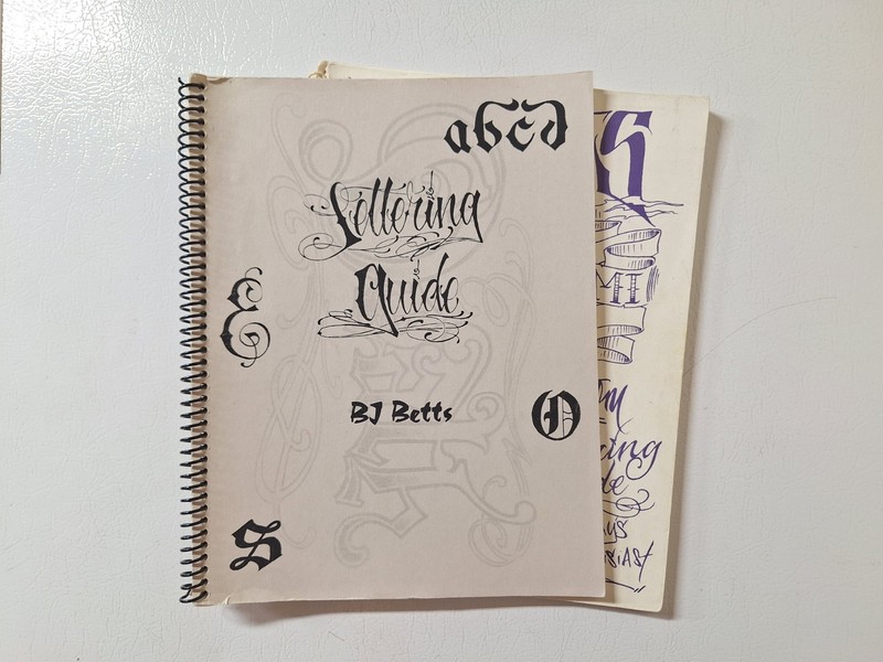 BJ Betts Custom Tattoo Lettering Guide Vol. 1 and Vol. 2