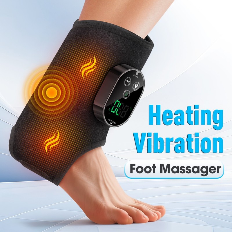 4-in-1 Electric Foot Ankle Massager Brace Pain Relief Heating Vibration Therapy gallery
