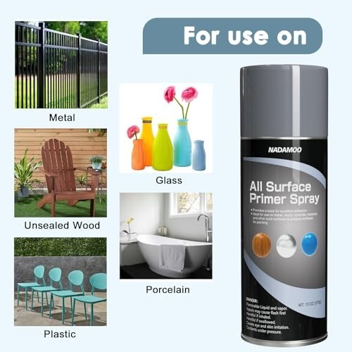 Multi-Surface Primer Spray - One-Part Epoxy, Matte Gray, 2 Cans, Enhance Adhesio gallery