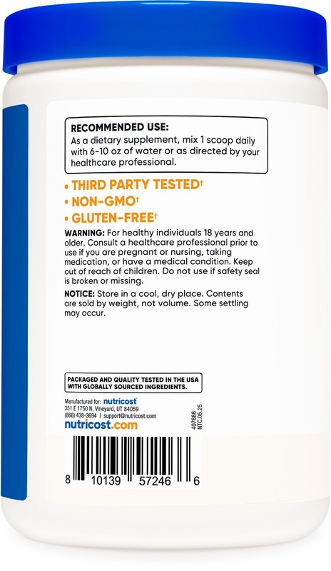 Nutricost N-Acetyl Cysteine (NAC) Powder 500 Grams - Non-GMO, Gluten Free gallery