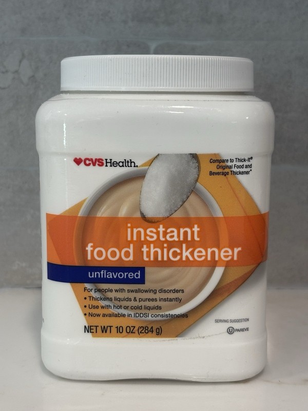 CVS Instant Food Thickener Unflavored 10 oz Hot/Cold Best By Date 05/2025
