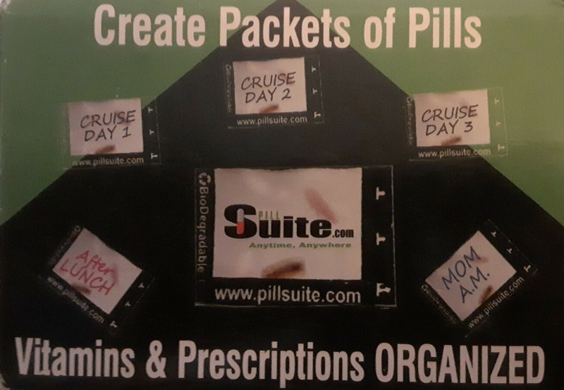 Pill Suite Personal Pill and Vitamin Pack System includes 7 compartment sorter