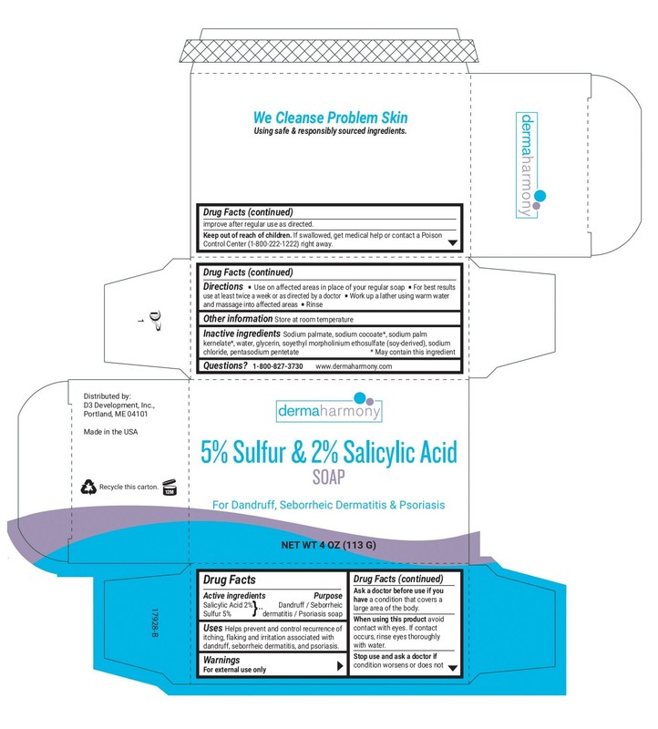 5% Sulfur and 2% Salicylic Acid Soap - DermaHarmony 4 oz (1 Bar) gallery