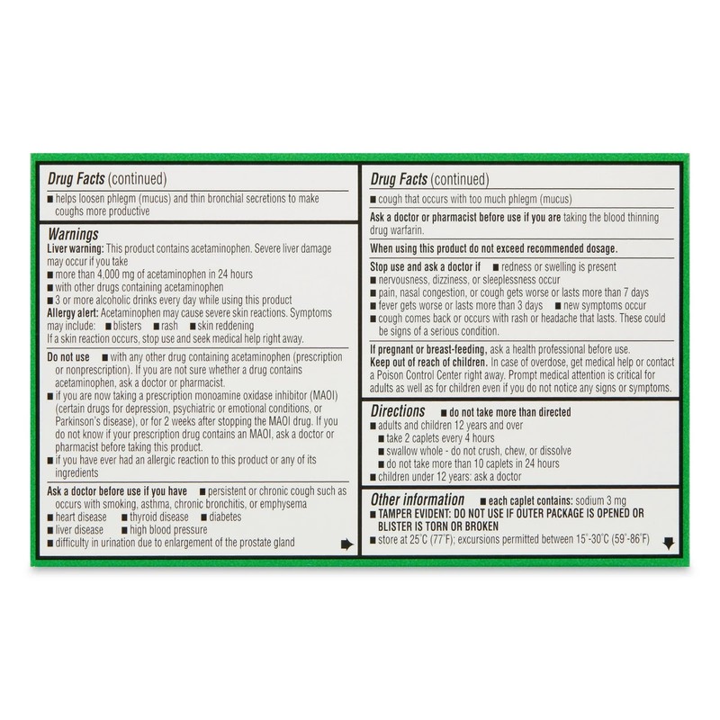 Equate Severe Sinus Congestion & Pain Relief Caplets, 325mg, 24 Ct gallery