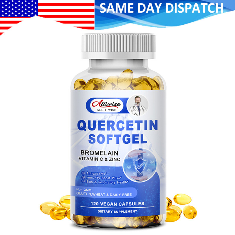 Quercetin 1000Mg with Bromelain 200Mg & Zinc Per Serving,120 Vegetarian Capsules