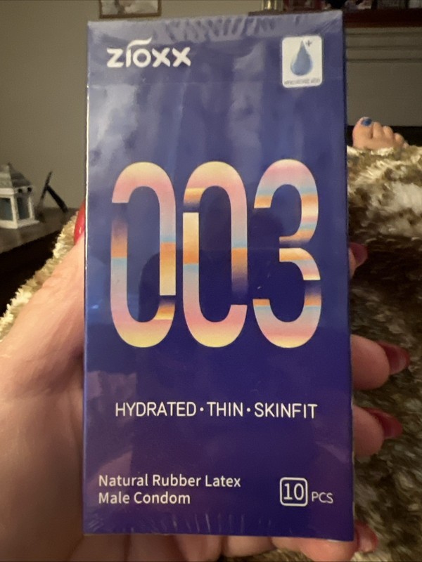 Zioxx 003 Ultra Thin Hydrated Skinfit Natural Rubber Latex Male Condoms 10