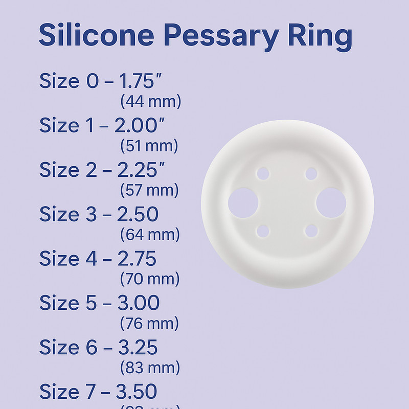 Silicone Vaginal Pessary Ring with Support Autoclavable OB-GYN Approved Size 0-7 gallery