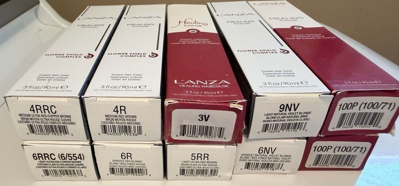 L’ANZA Healing Color Cream Haircolor Lot of 10 Assorted Red Violet Blonde 3oz