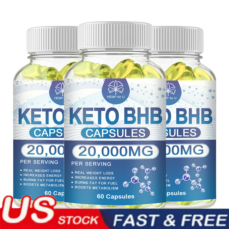 3*120 KETO BHB 20000mg Diet Capsules Ketone FAT BURNER Weight Loss Ketosis