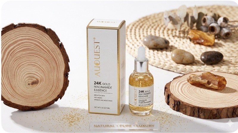 24K Gold Niacinamide Essence Anti-Aging Serum Vitamin C Hyaluronic Acid Collagen gallery