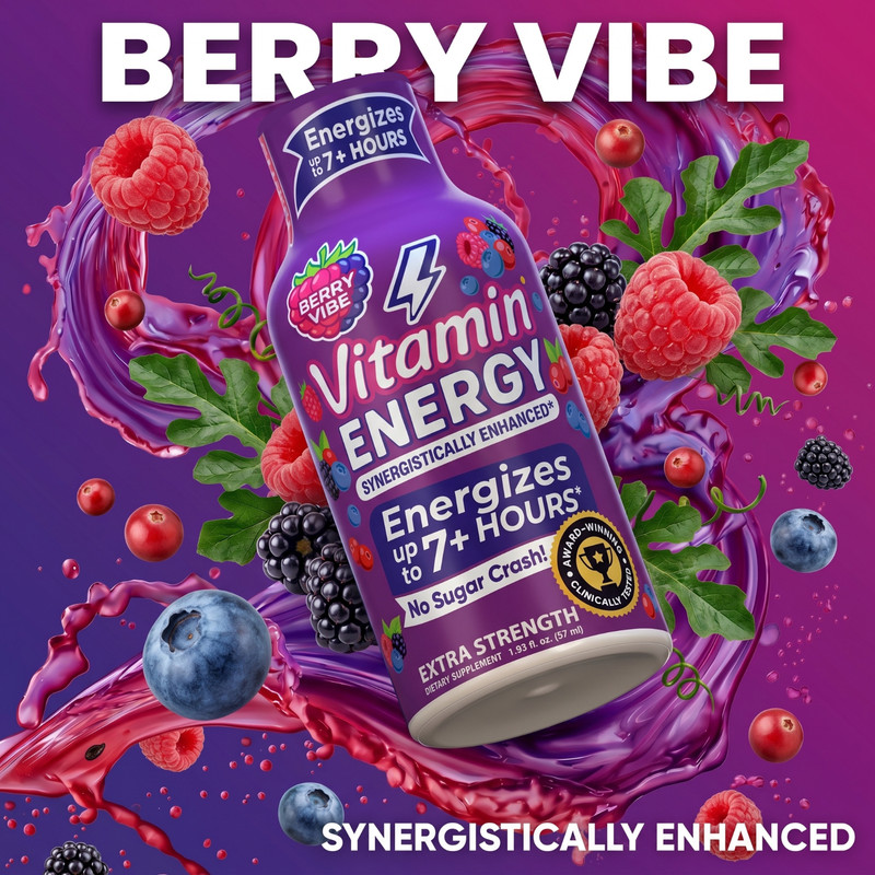 (24 Pack) Vitamin Energy® Focus+ Berry Energy Shots, Clinically Proven gallery