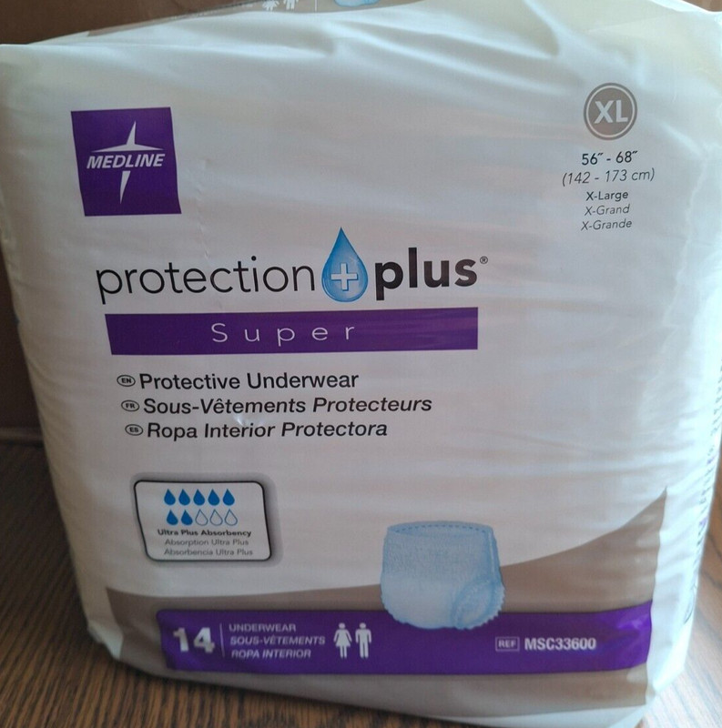 New Protection Plus Super Protective Underware Size XL UNISEX From Medline gallery