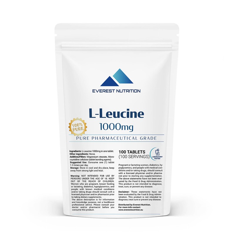 LEUCINE 1000mg TABLETS LEAN MUSCLE ENDURANCE ANTICATABOLIC ANABOLIC BCAA