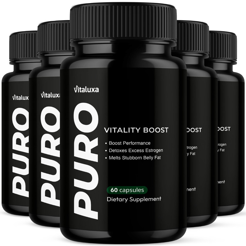 (5 Pack) Puro Vitality Boost, Premium Supplement Maximum Strength (300 Capsules)