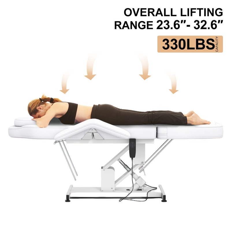 White Electric Facial Bed Massage Table Tattoo Chair Beauty Salon Spa Equipment gallery
