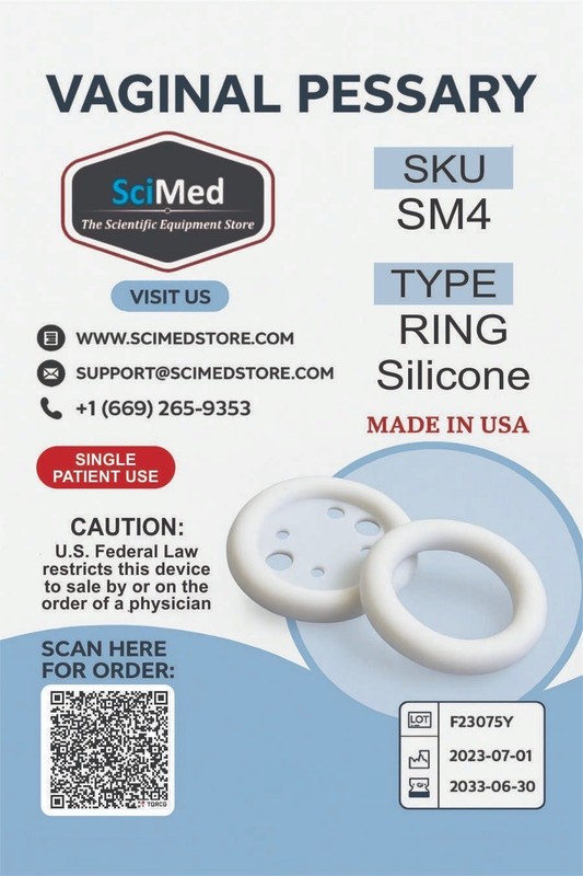 Silicone Vaginal Pessary Ring with Support Autoclavable OB-GYN Approved Size 0-7 gallery