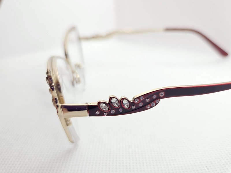 Diva 5613 101 Red & Gold Eyeglasses Frames 54-14-149 Made In Italy gallery
