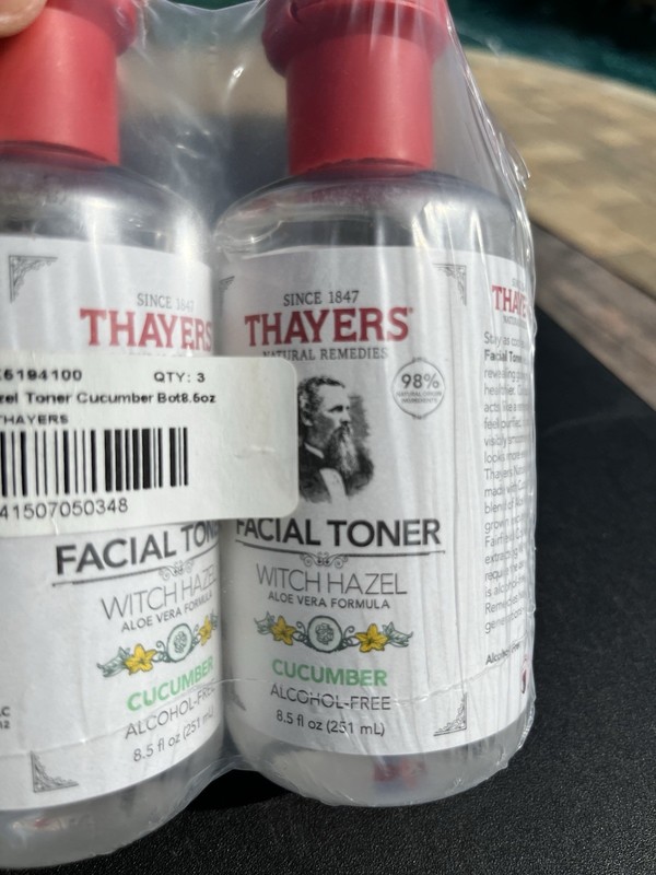 3 Pack Thayers Facial Toner Witch Hazel Cucumber Aloe Vera Alcohol-Free 8.5 oz gallery