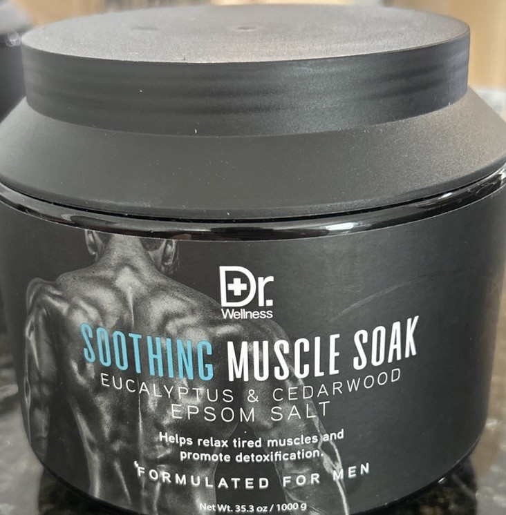 Dr.Wellness Men’s Sooth Muscle Soak Eucalyptus & Cedarwood Epsom Salt 35.3 Oz